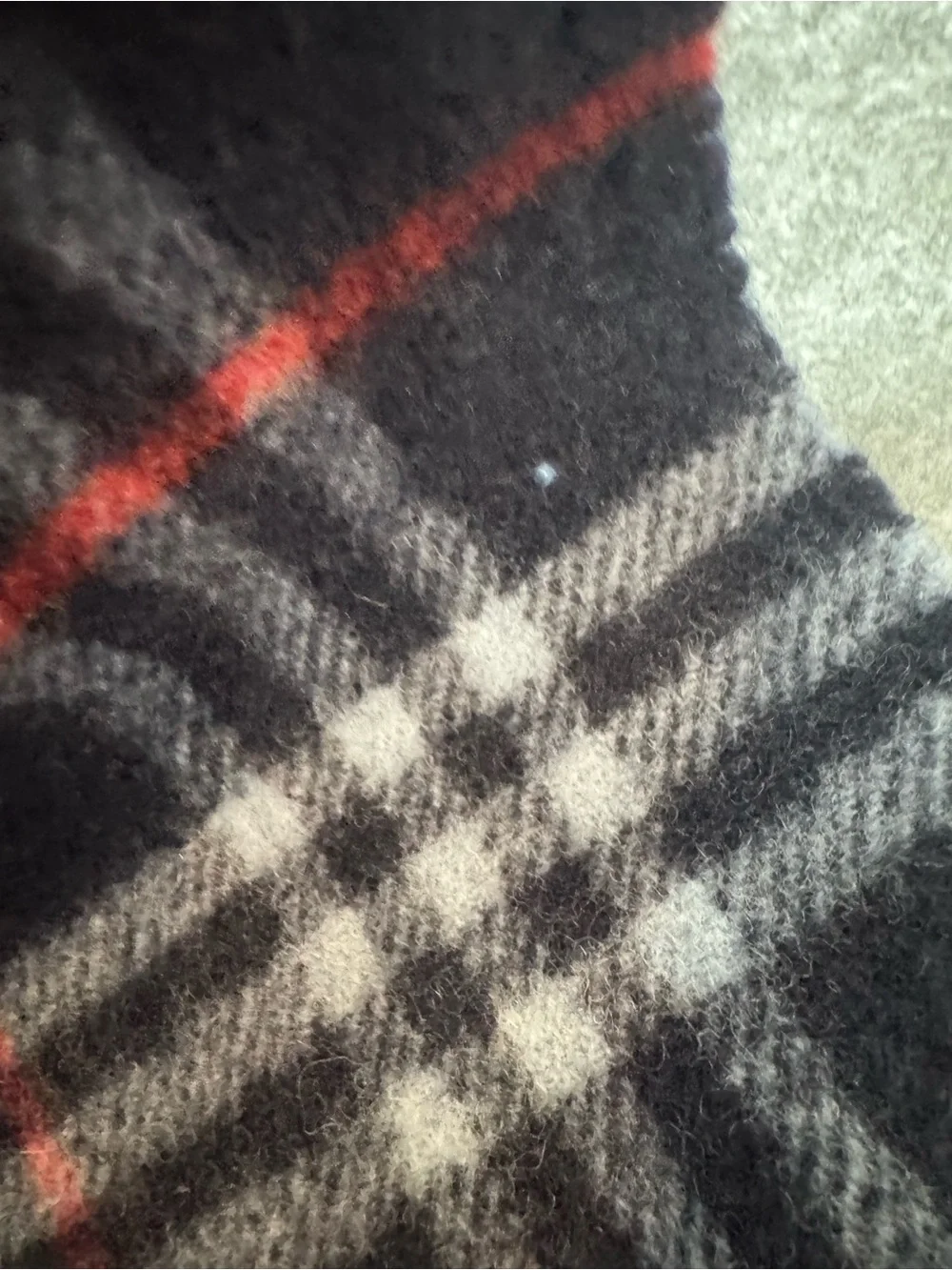 Burberry navy plaid Scarf authentic pre owned